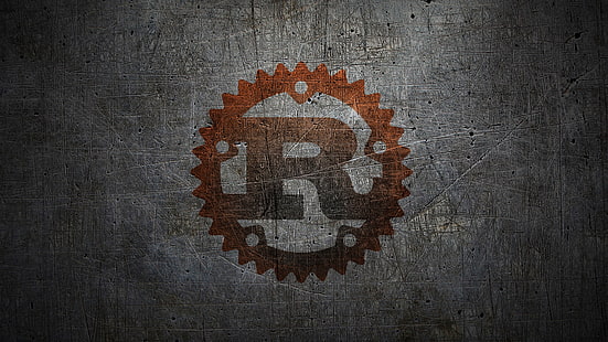 красный R логотип, ржавчина, код, логотип, язык программирования, HD обои HD wallpaper