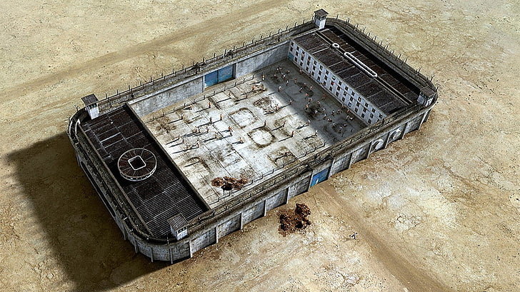 черно-серые обои инфраструктуры здания iPhone 4, iPhone, тюрьма, тюрьма, цифровое искусство, HD обои