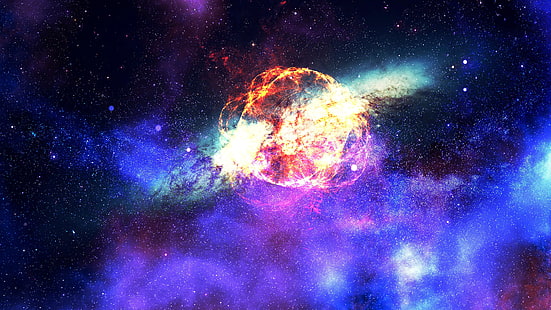 nebulosa, galáxia, universo digital, espaço, hd, 4k, 5k, constelações, HD papel de parede HD wallpaper