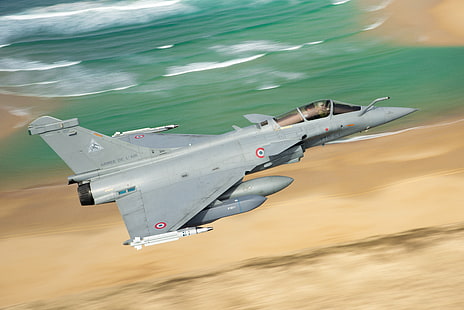Myśliwiec, rakieta, Dassault Rafale, francuskie siły powietrzne, siły powietrzne, PTB, MBDA MICA, Rafale D, Tapety HD HD wallpaper