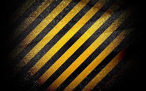 Ilustración de rayas negras y amarillas, abstracto, Fondo de pantalla HD HD wallpaper