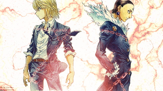 Hunter x Hunter, anime, Chrollo Lucifer, Kurapika, HD wallpaper HD wallpaper