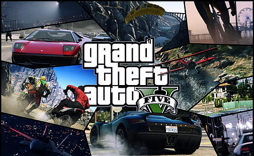 GTA V Tiles, Grand Theft Auto 5 обои, Игры, Grand Theft Auto, HD обои HD wallpaper