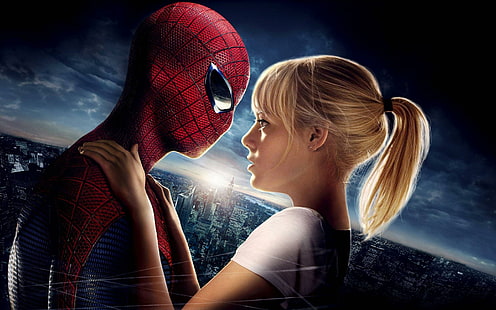Erstaunlicher Spinnenmensch Emma Stone, Spiderman-Film, Emma, ​​Erstaunlich, Spinne, Stein, Filme, HD-Hintergrundbild HD wallpaper