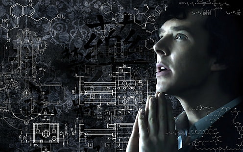 Sherlock Holmes, Benedict Cumberbatch, sains, Wallpaper HD HD wallpaper