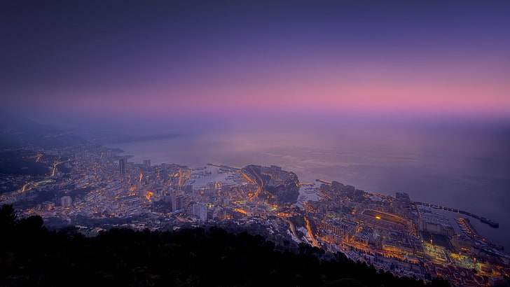 Horizon de la ville, paysage urbain, Monaco, Fond d'écran HD