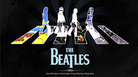 ビートルズ、ジョージ・ハリソン、ジョン・レノン、リンゴ・スター、ポール・マッカートニー、 HDデスクトップの壁紙 HD wallpaper