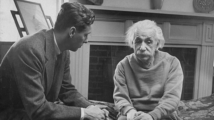 Männer Albert Einstein monochrome Wissenschaftler sitzen Schnurrbart, HD-Hintergrundbild