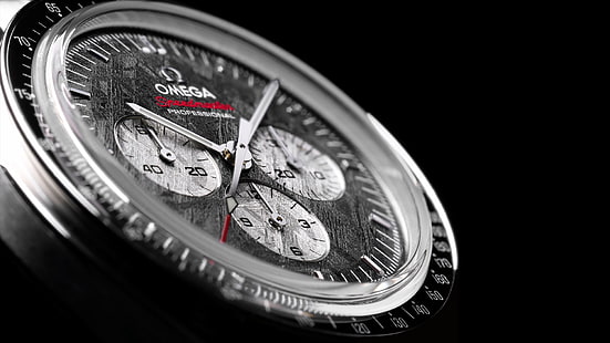 reloj cronógrafo Omega redondo gris y plateado, reloj, relojes de lujo, Omega (reloj), Fondo de pantalla HD HD wallpaper