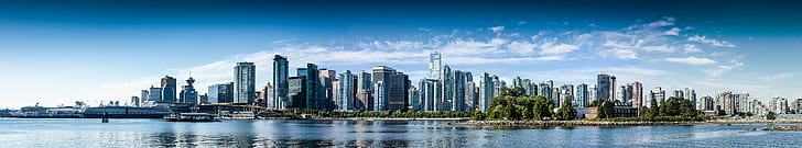 panorama, cityscape, city, ultrawide, HD wallpaper