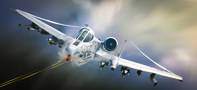 A-10 Thunderbolt II, американска армия, американски военновъздушни сили, самолети, 4k снимки, HD тапет HD wallpaper