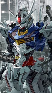 Mobile Suit Gundam THE WITCH FROM MERCURY, anime, Gundam Aerial, Gundam, opere d'arte, Sfondo HD HD wallpaper
