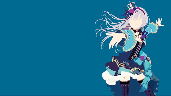 อนิเมะเรื่อง BanG Dream!, Minato Yukina, Minimalist, วอลล์เปเปอร์ HD HD wallpaper