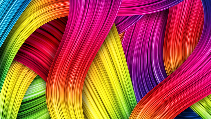 Rainbow 3d fond d'écran couleur Hd, Fond d'écran HD
