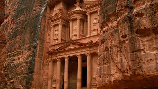 paysage, Petra, falaise, rochers, Fond d'écran HD HD wallpaper