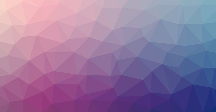 abstrak, biru, Gradien, Linux, Oranye, merah, Soft Gradient, Triangle, Violet, Wallpaper HD