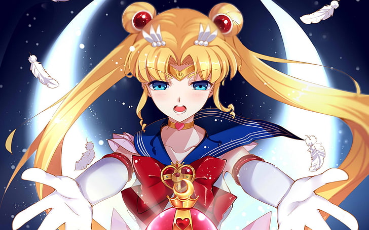 Sailor Moon Anime HD Desktop Wallpaper 05, Sailor Moon anime illustration, HD tapet