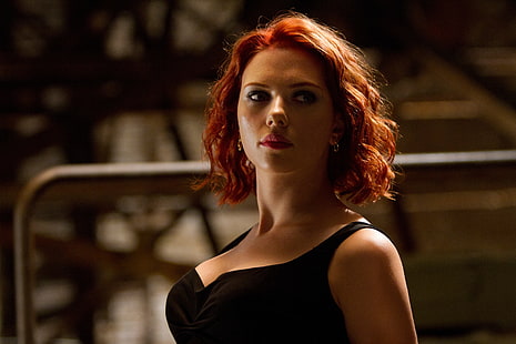 Scarlett Johansson as Black Widow, actress, movies, screen shot, Black Widow, Scarlett Johansson, HD wallpaper HD wallpaper