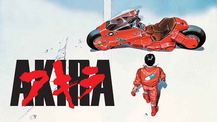 Akira, motocicleta, Shotaro Kaneda, pôster do filme, HD papel de parede