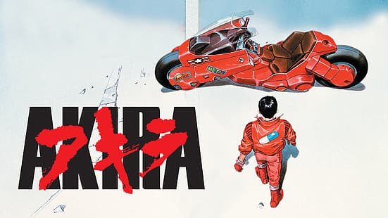 Akira, motocykl, Shotaro Kaneda, plakat filmowy, Tapety HD HD wallpaper
