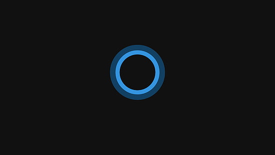 Windows 10, círculo, minimalismo, Cortana, Fondo de pantalla HD HD wallpaper