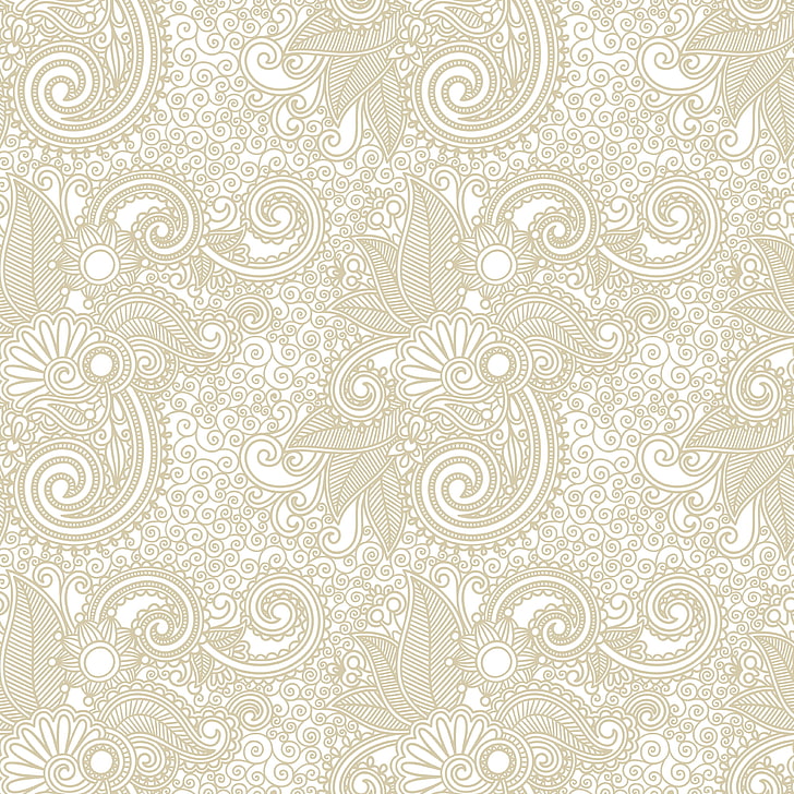 white and grey wallpaper, patterns, ornament, vintage, lace, script, HD wallpaper