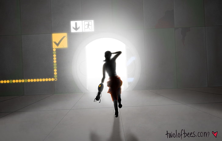 Portal (game), Portal 2, Portal Gun, Chell, HD wallpaper