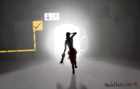 Portal (juego), Portal 2, Portal Gun, Chell, Fondo de pantalla HD HD wallpaper