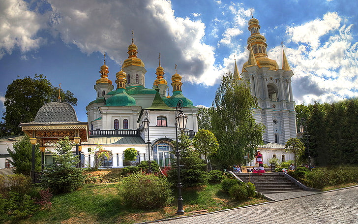 Bakgrund Hd Kiev Pechersk Lavra kloster Kiev Ukraina 29106, HD tapet