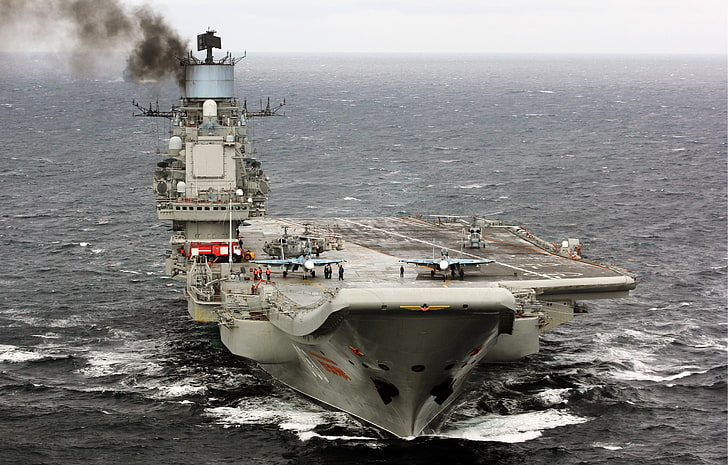 sea, cruiser, Heavy, aircraft carrier, Admiral Kuznetsov, HD wallpaper