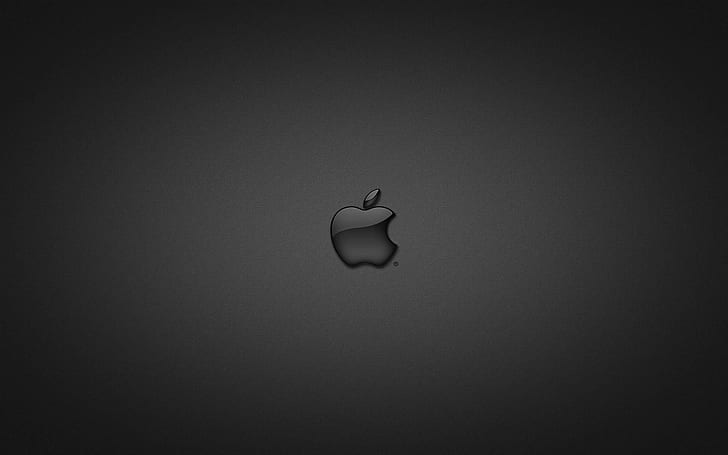 Manzana en vidrio negro, negro, manzana, vidrio, Fondo de pantalla HD