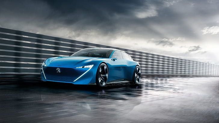 Peugeot Instinct, coche eléctrico, 4k, Fondo de pantalla HD
