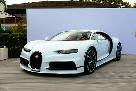 Bugatti สีขาว chiron, วอลล์เปเปอร์ HD HD wallpaper