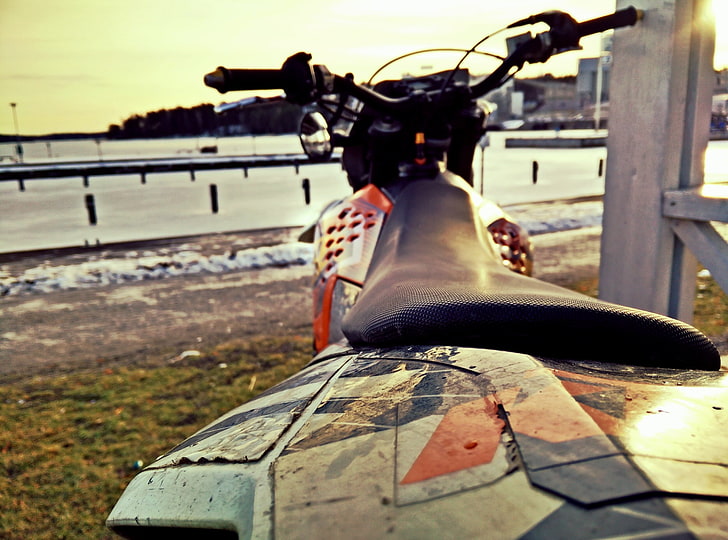 KTM, perspectiva, motocicleta, HD papel de parede