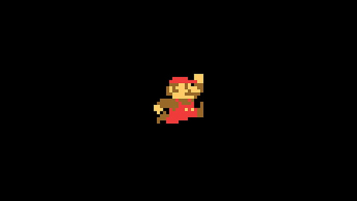 Super Mario tapet, 8-bitars, Super Mario, minimalism, videospel, pixlar, HD tapet