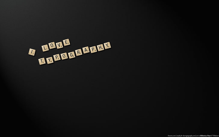 a love typography, love, typography, black, HD wallpaper