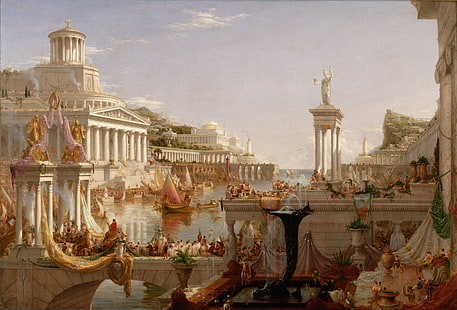 로마 제국, 그림, 캔버스, 고대 로마, HD 배경 화면 HD wallpaper