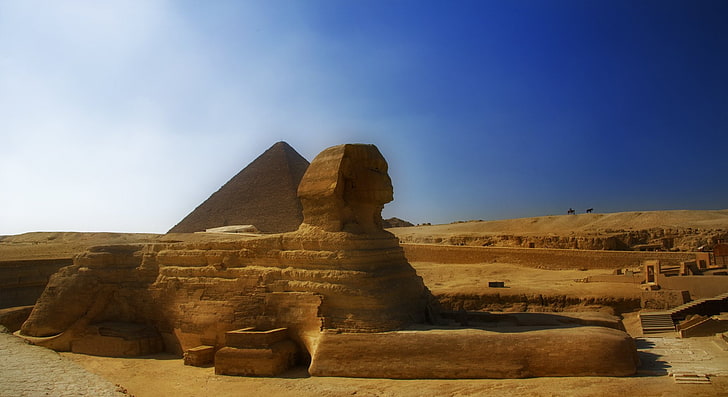 Great Sphinx of Giza, Cairo, Egypt, Man Made, Egyptian, HD wallpaper