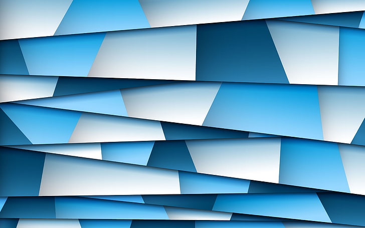 Blue And Gray Geometric Digital Wallpaper Geometrical Hd Wallpaperbetter - Blue Gray Wallpaper Hd