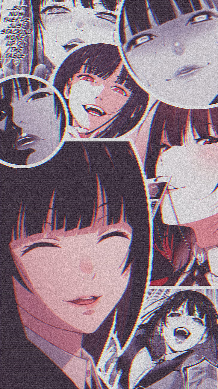 Anime, Anime Girls, Jabami Yumeko, Kakegurui, Portrait-Anzeige, HD-Hintergrundbild, Handy-Hintergrundbild