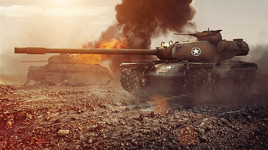 خلفية دبابة قتال ، دبابة ، الولايات المتحدة الأمريكية ، دبابات ، WoT ، عالم الدبابات ، T110E5 ، Wargaming.Net، خلفية HD HD wallpaper