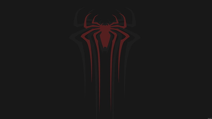 Logotipo de Marvel Spider-Man, Spider-Man, pared, Marvel Cinematic Universe, minimalismo, Fondo de pantalla HD