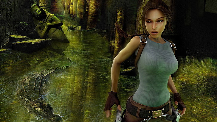 Tomb Raider digital wallpaper, Lara Croft, Tomb Raider, Tomb Raider: Anniversary, HD wallpaper