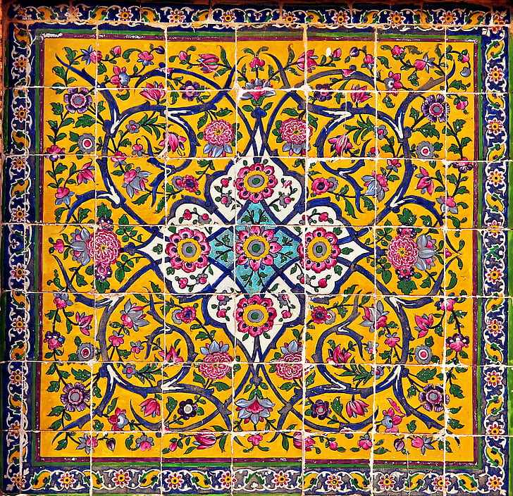 Iran, tile, pattern, HD wallpaper