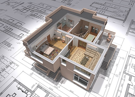 مخطط الطابق ، المنزل ، التصميم ، الهندسة المعمارية ، التوزيع ، الخطط، خلفية HD HD wallpaper