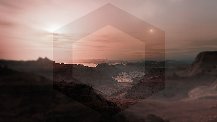 Polyscape, Wüste, HD-Hintergrundbild
