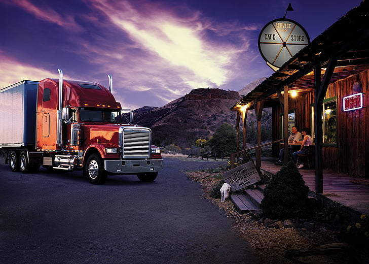 Freightliner, semi, tractor, camiones, Fondo de pantalla HD