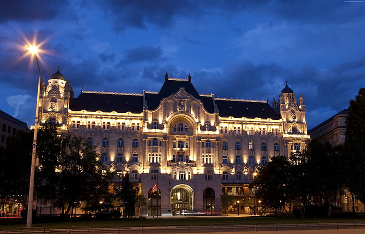 viajes, Four Seasons Hotel Gresham Palace, Budapest, vacaciones, resort, mejores hoteles de 2017, turismo, Fondo de pantalla HD