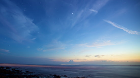 blauer Himmel, Landschaft, Meer, HD-Hintergrundbild HD wallpaper