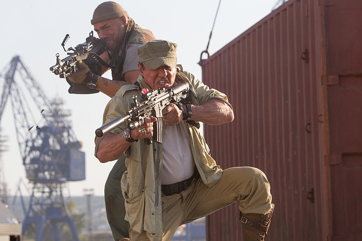 The Expendables, The Expendables 3, Barney Ross, Randy Couture, Sylvester Stallone, Toll Road, HD wallpaper